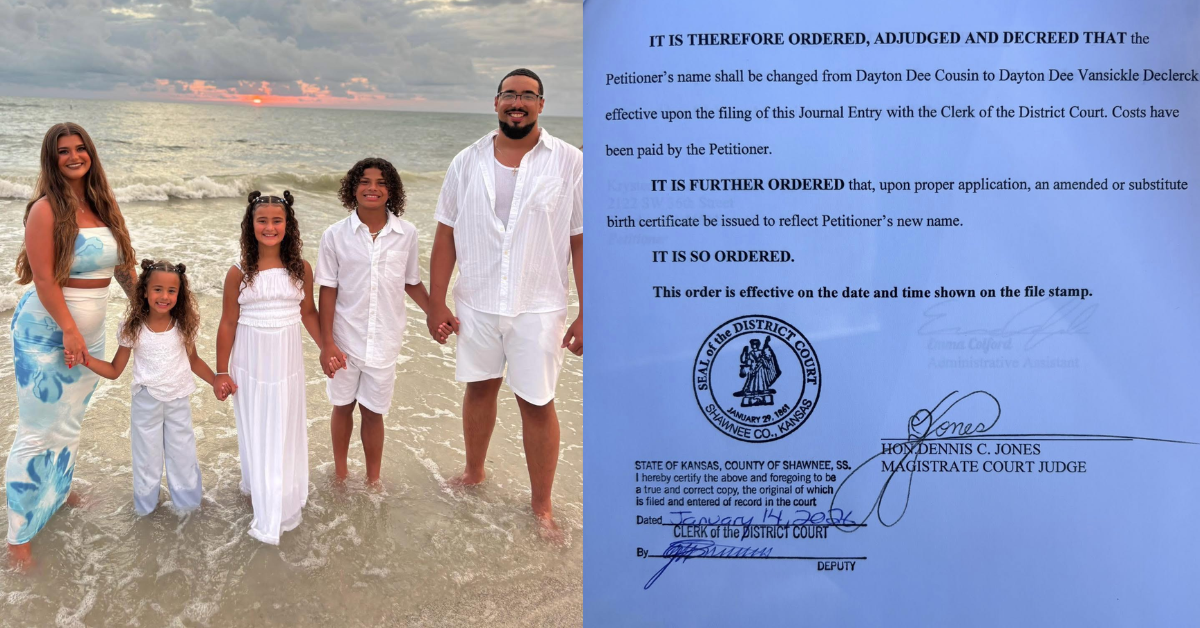 Topeka Teen Completes Name Change To Honor Father Just Before Turning 13